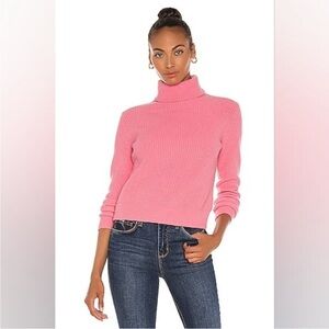 A.L.C. Lambswool Turtleneck Sweater Pink Small